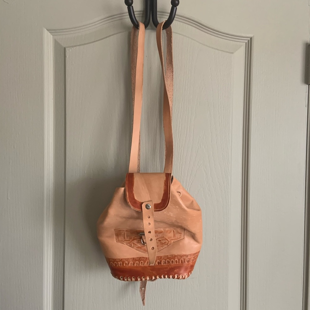 Leather mini backpack - Picture 4 of 5